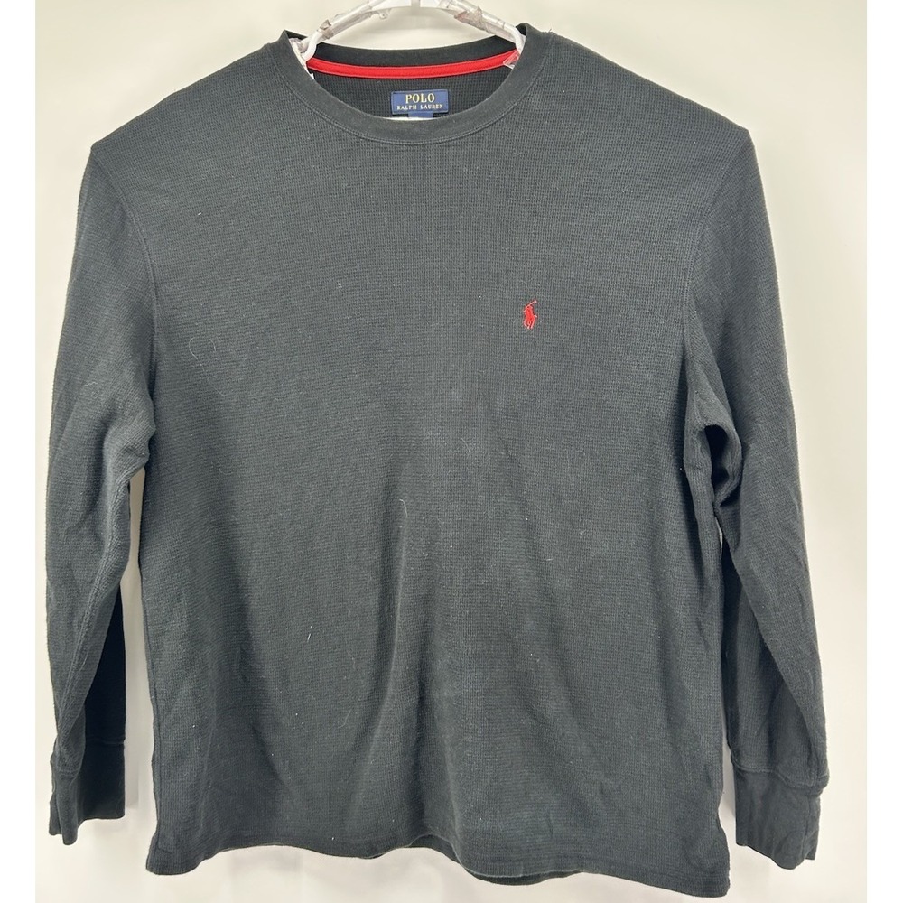 Polo Ralph Lauren Sleepwear Long Sleeve Shirt Black Men's Size 2XL